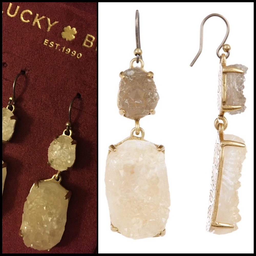 NIB Lucky Brand Druzy Earrings